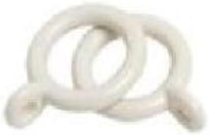 Plastic Curtain Hanging Ring Hooks Suitable for 13-16mm Curtain Poles (Cream, 10)