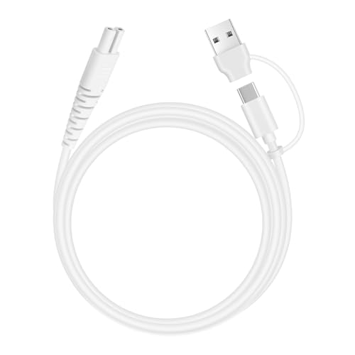 EGK 2 in 1 USB C/A Water Flosser Charger : for COSLUS Aquasonic Nicwell Oralfree Nicefeel MOSPRO Hangsun Tovendor McNaval Initio McNaval Zerhunt and Cremax Oral Irrigator 1M(3.3FT)