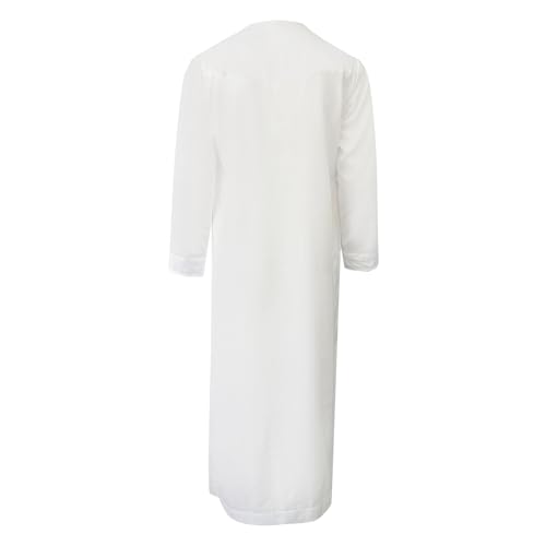 Gum & Berries Boys Abaya Thawb Dress School Madrasah Collarless White2
