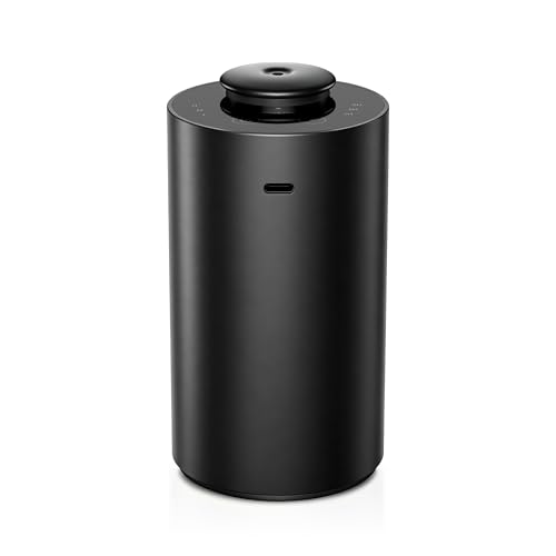 Airversa Waterless Essential Oil Diffuser for Home Aromatherapy Scent Diffusers with 3 Countdown Timer Settings or Timer-Off, 3 Mist Levels for Car Room Studio Office, ANX Premium Metal Black