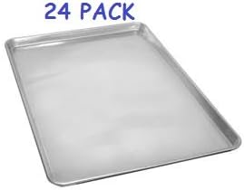 (24 Pcs.) Full Size Aluminum Sheet Pans Commercial Kitchen and Bakery 2 Dozen