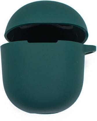 Image of Protective Soft Silicone Case Cover with Hook Compatible with bAot Airdope 381 /383 (Cover Only) (Green)
