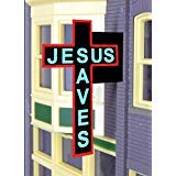 9071 Large Model Vertical Jesus Saves Animated Lighted Sign by Miller Signs