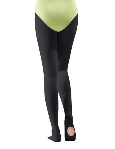 Image of Ultra-soft Ballet Tights High Elastic Convertible Dance Pantyhose 2 Ways to Dress (Toddler /Girls /Women)