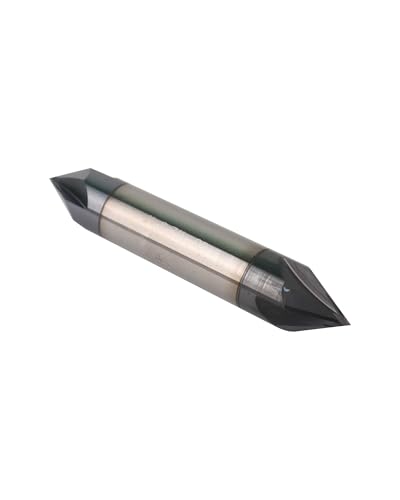 Image of 1 /2 inch Solid Carbide Chamfer Mill, AlTiN Coating, 4 Flute, Chamfer End Mill for Medium Hardness Materials, Double End End Mill Bits, 60 Chamfer Angle, 1 /2 inch Shank Diameter