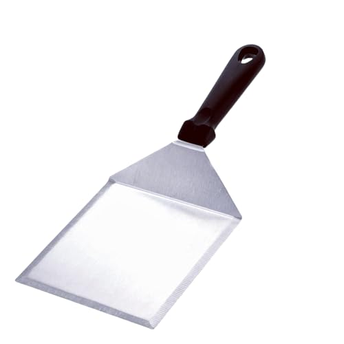 Cyoufine Extra Wide Spatula, Large Metal Spatula Heavy Duty Stainless Steel Spatulas Turner Flipper with Beveled Edges for Skillets, Grills, Pancake Flipper, Smash Burgers, 6 x 5-Inches Blade