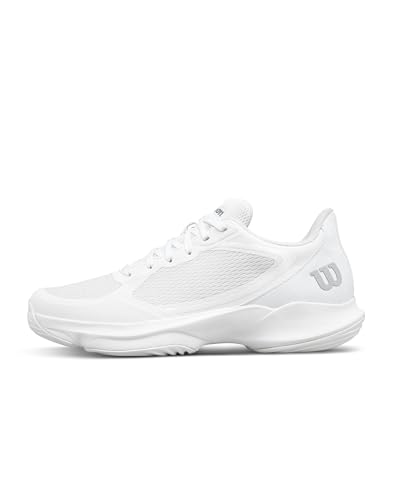 Wilson Tenis de pádel Hurakn Lite para mujer, Blanco/Blanco/Plateado, 7