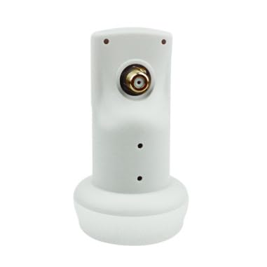 antena parabólica Fibra Composite blanca 60 cm Brides acero inoxidable + LNB Single HD 4 K