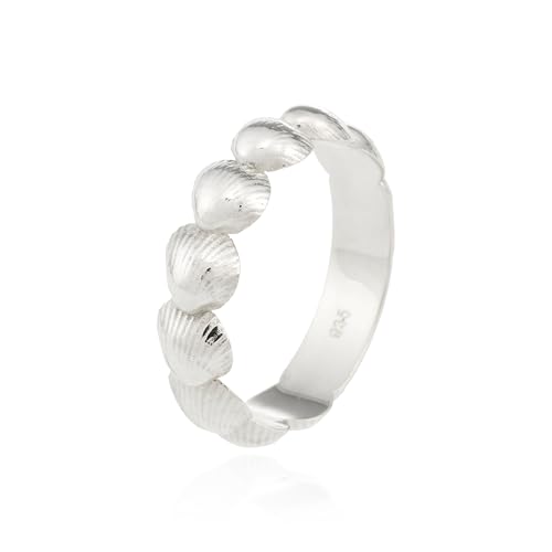Bague coquillage argent 925 Ocean Wave : bijou maritime femme durable