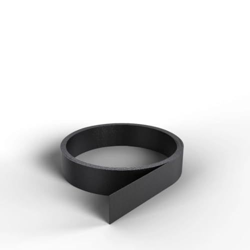 Nordlinger Pro Smart Profile plat adhésif – 840037 – Pvc – 3 x 0,4 cm x 10m – Noir – Finition murale