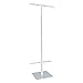 Econoco Commercial Adjustable Floor Standing Banner Displayer, White