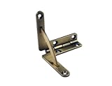 1 Pair Quadrant Antique Brass Hinges Solid Brass W/Screws
