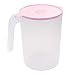 Cabilock Plastikkrug mit Deckelwaage 2. 5 L Wasserkaraffensaftglas mit Heißem/Kaltem Griff Und Eisteekrug (Pink)