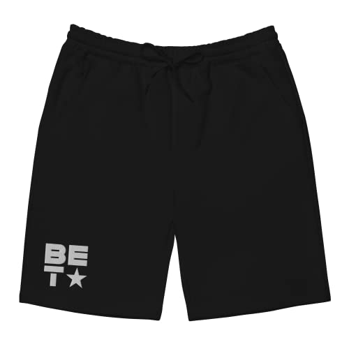 BET Logo Men's Fleece Shorts- X Large Black