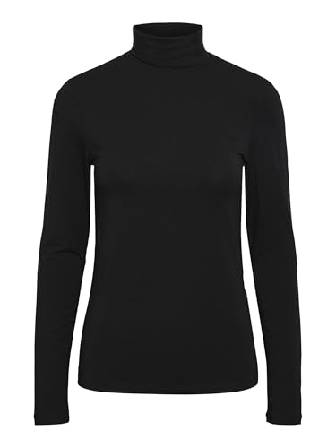 PIECES Damen Pcsirene Rollneck Top Noos Langarmshirt, Bright White, M EU