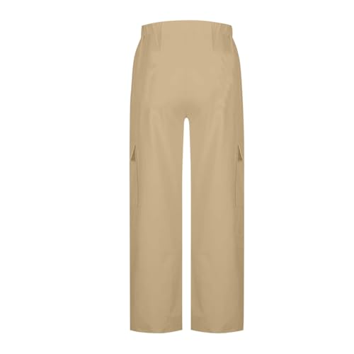 Baggy Cargo Pants Women High Waisted Wide Leg Pants with Pockets Khaki | Loose Casual Stretchy Workout Joggers, Elastic Waist, Multiple Pockets, Outdoor Hiking Work Pants - image 5