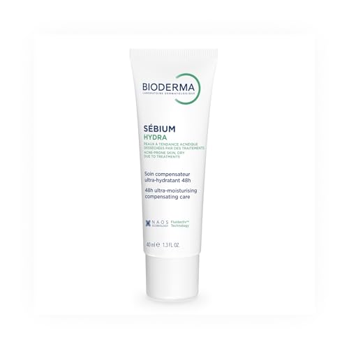 BIODERMA Sébium Hydra - feuchtigkeitsspendende und nährende Pflege - für zu Akne neigende Haut - gleicht die Nebenwirkungen von Aknebehandlungen aus - Tube 40 ml