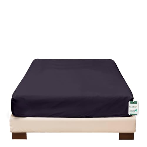 Cotton Home 1PC Fitted sheet- Violet 180x200cm / 71x79inch Supersoft Microfiber Mattress Cover Fits Upto 30cm Deep Pocket Breathable Washable Bedding & Linen Cover