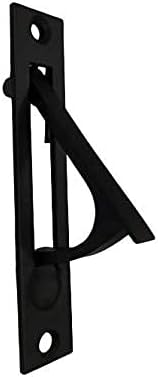 QCAA Solid Brass Edge Pull, 4", Matte Black, 1 Pack, Made in Taiwan