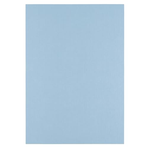 Florence Papier Cartonné en Lin A4 Bleu – 10 Feuilles Couleur Water 250 g – pour Scrapbooking, Faire Part de Mariage & Loisirs Créatifs