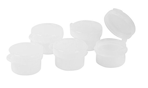 Zink Color 3 Gram plastic Natural Hinged sampling Jar x 50 pc