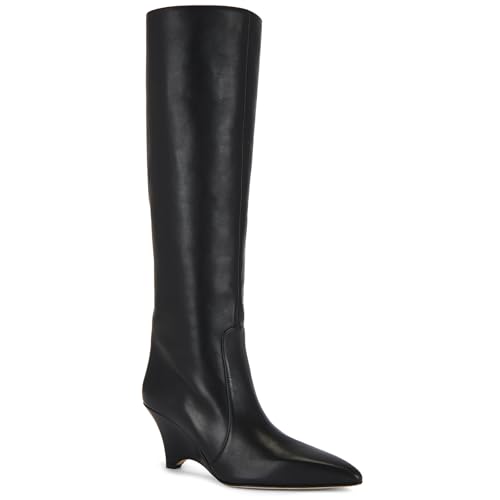 Knee High Boots for Women Kitten Heel Pointed Toe Wide Calf Sexy Long Fashion Boots