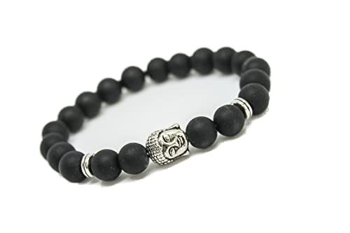 Bracelet porte-bonheur LKBEADS en onyx noir mat 8mm, le cadeau idéal pour harmoniser les énergies