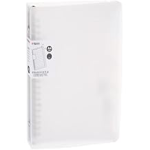 M&G Telescoping Binder Notebook, A4 30 Holes Spiral Ring 60 Sheets Notepaper Refillable Ring Binder with Frosted Cover for Office Home, Horizontal Lines