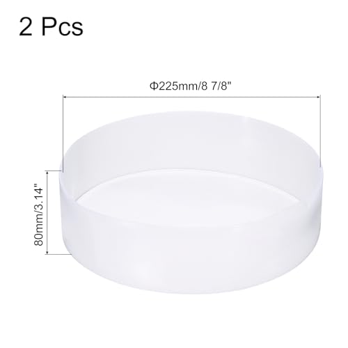 Image of uxcell 2pcs Rubber End Caps 225mm (8 7 /8 Inch) ID x 80mm(3 1 /8 Inch) H Vinyl Round Tube Bolt Cap Cover Screw Thread Protectors Clear
