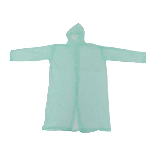 MMABEUTF för unisex vuxna, bärbar regnrock, universell vattentät regnkläder, med huva och ärmar, återanvändbar regnponcho (grön)