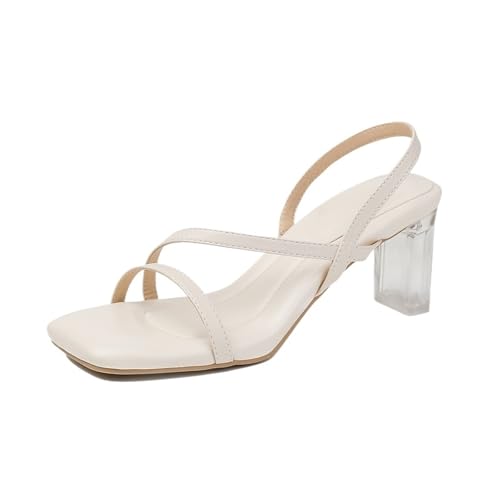 Sandales transparentes à talons hauts : confort et stabilité du fond épais chic