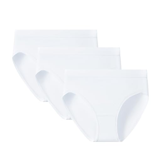 WANDER Womens High-Stretch Athletic Hipster Underwear 3-PackM-White