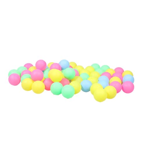 HANABASS 60 Pack Pong Balls for Table Tennis Brightly Colored Balls with Storage Bucket Perfect for Parties and Games