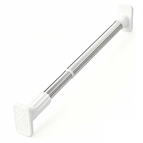 Barre Rideau Extensible Acier Inoxydable Ressort Anti-Rouille 185cm