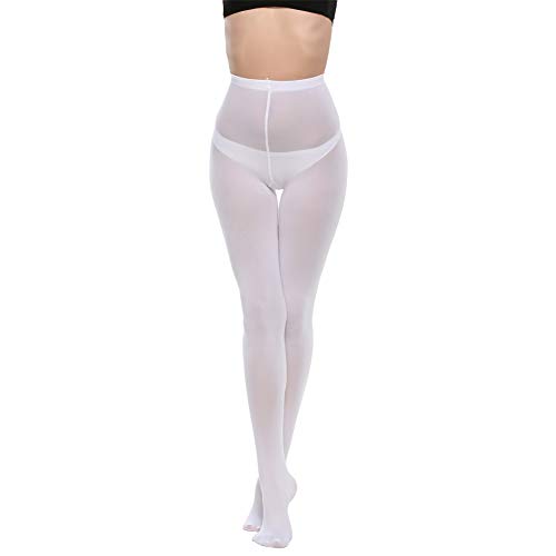 Image of MANZI Microfibre Tights for Women, Semi Opaque Solid Colored Footed Pantyhose 70 Denier