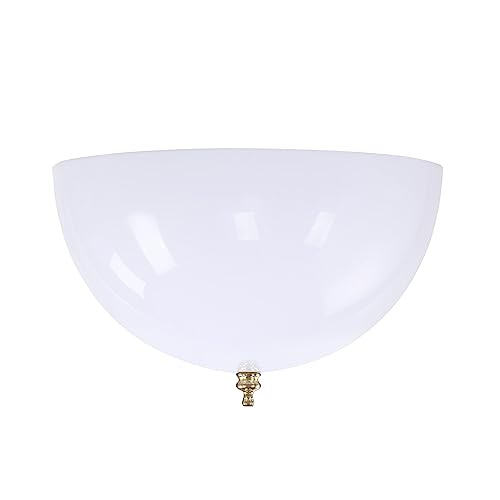 Image of Aspen Creative 28008-15-2, Clip-on Dome Shade for A-Type Bulb Indoor Location Light Fixtures /White Finish, 7 5 /8 inch Diameter x 4 inch Height, 2 Pack