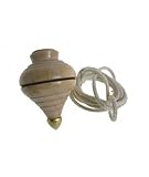  CAL FUSTER - Peonza clásica de Madera con Cuerda producida artesanalmente Juego Infantil de Habilidad para niño y niña. Medidas: 9,5xØ6,5 cm.