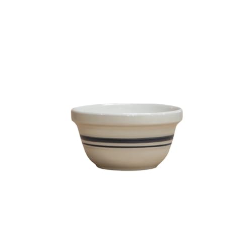 Tazón de mezcla Ohio Stoneware 8 pulg negro raya miniatura 1