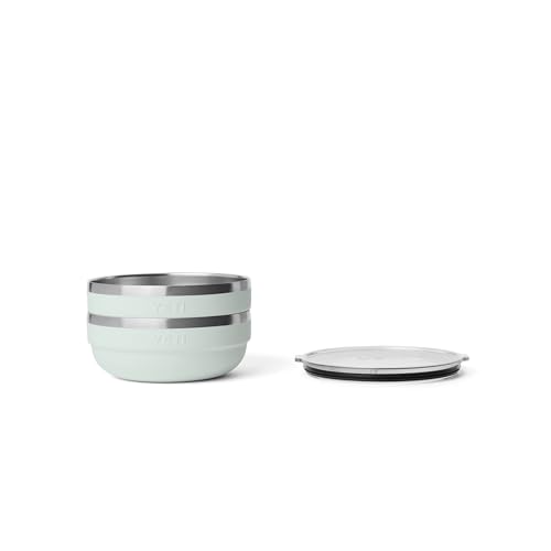 Image of YETI Rambler Low Bowl, Vacuum Insulated, Stackable and Nestable Stainless Steel Bowl with Lid, 1.6 Quart, Ridgeline