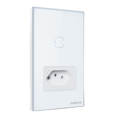 Tomada com Interruptor Inteligente Wi-Fi ETS 2001 Branco Intelbra...