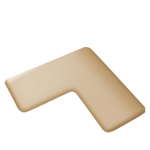 Tapis de bain en L noir 120x120cm absorbant et antidérapant