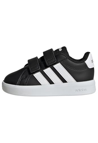 Image of adidas Unisex Baby Grand Court 3.0 Infants Shoes, Core Black/FTWR White/FTWR White, 5.5 UK Child
