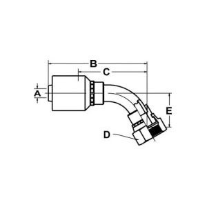 HW-FFX45 Female Seal-lok Swivel 45 Part No: A-FFX45-06-08-W