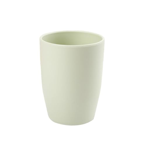 jojofuny Gobelet de Salle de Bain Vert Anis en Plastique PP Incassable, Capacité 201-300ml, Forme Ronde Simple, Empilable et Gain de Place, pour Porte-Brosse à Dents