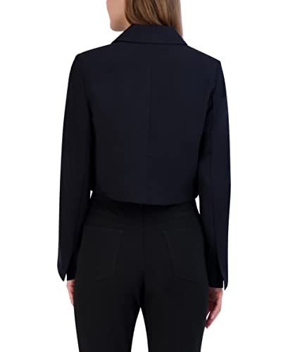 BCBGeneration Women's Double Breasted Jacket Long Sleeves Notch Lapel Button Front Relaxed Crop Coat3