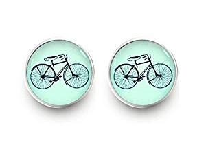 Preisvergleich Produktbild Fahrrad-Ohrringe, Fahrrad-Ohrstecker, Schmuck.