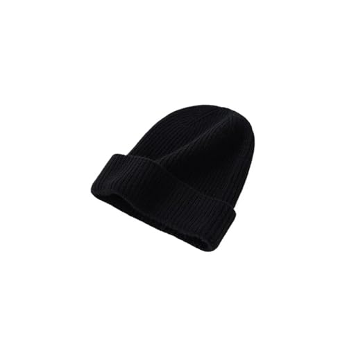 Chapeau d'hiver doux et chaud bonnet en cachemire ample à long bord