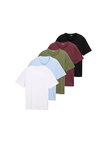 TOM TAILOR Herren 1047052 T-Shirt, 21068 - Light Powder Blue, XL EU