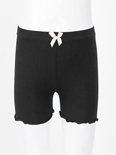 FEESHOW 4 Pack Girls Kids Dance Shorts Bike Shorts Gymnastics Yoga Tumbling Bottoms Active Under Dress Shorts3