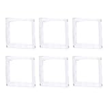 NiuLumea Marcos de fotos acrílicos cuadrados coloridos para Instax de 86 x 72 mm, para tarjetas fotográficas K, pantalla magnética para armario de nevera, 6 unidades